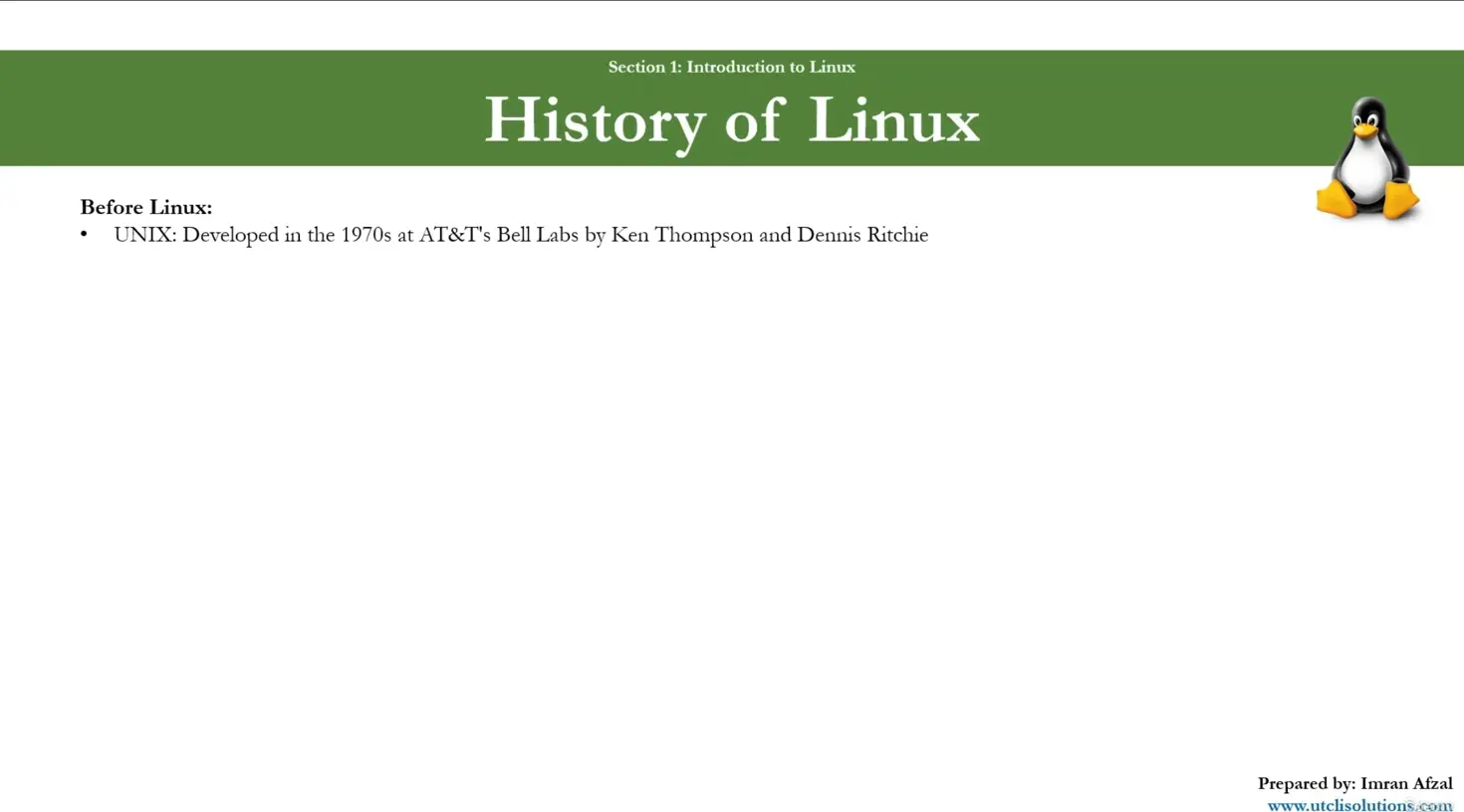 History of Linux?