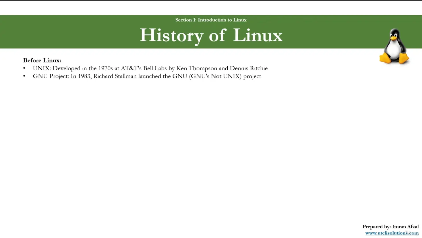 History of Linux?