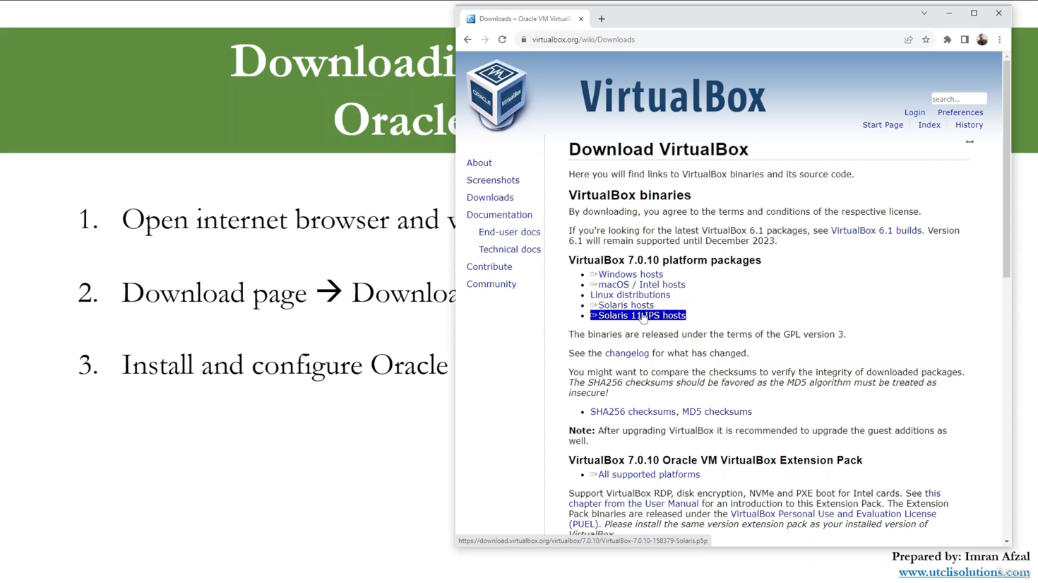 Downloading and Installing Oracle VirtualBox 1