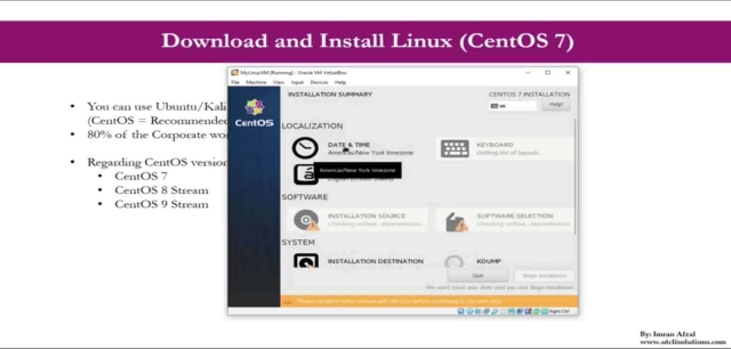 Download and Install Linux (CentOS 7)