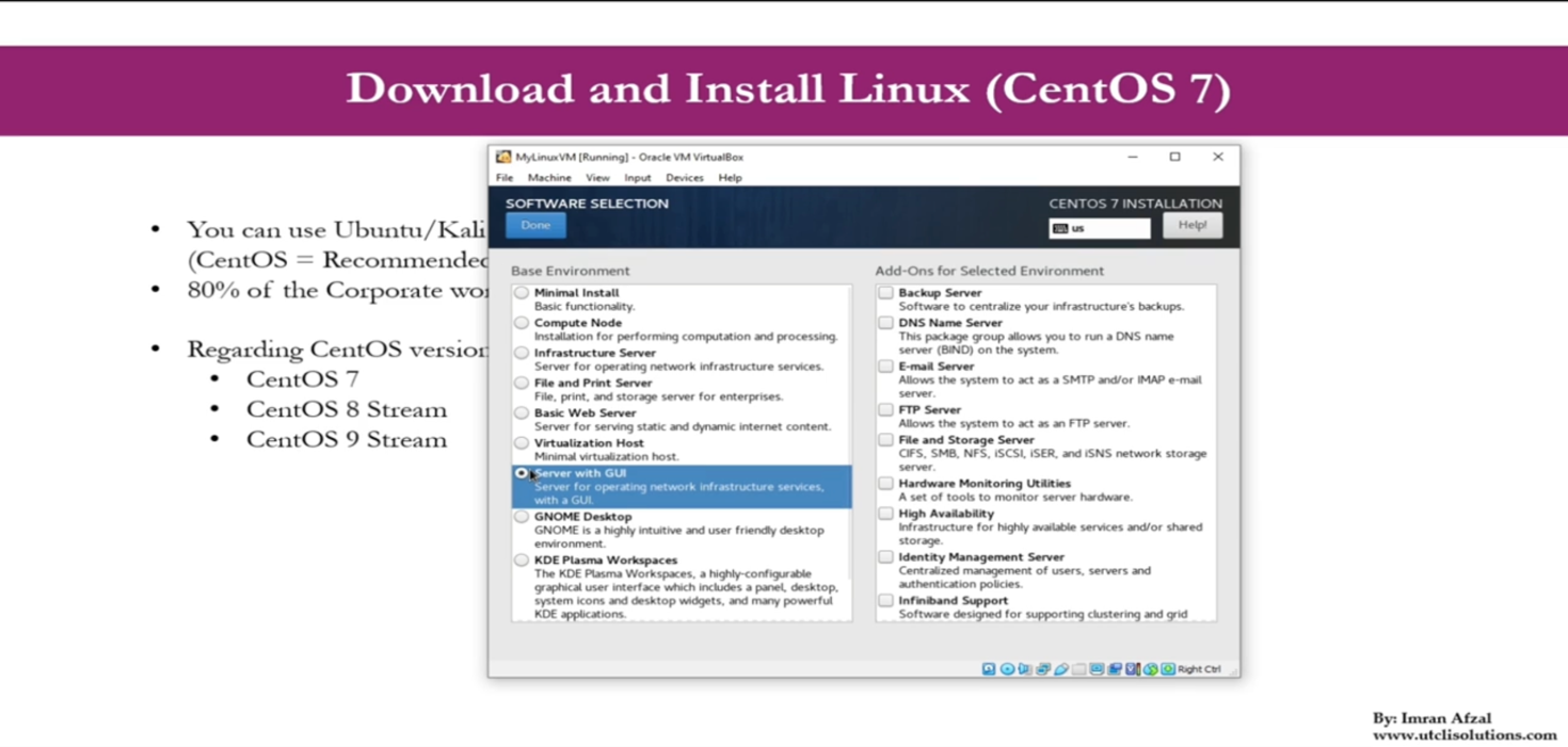 Download and Install Linux (CentOS 7)