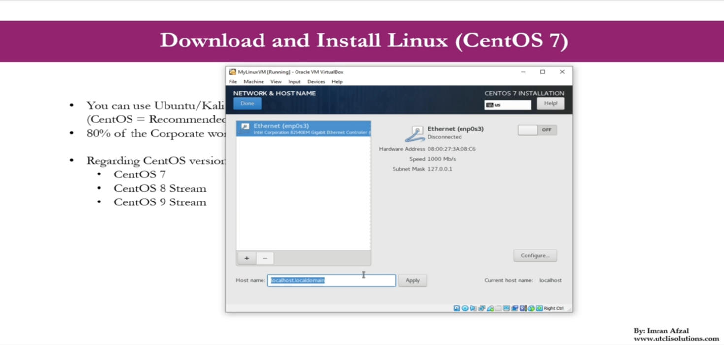 Download and Install Linux (CentOS 7)