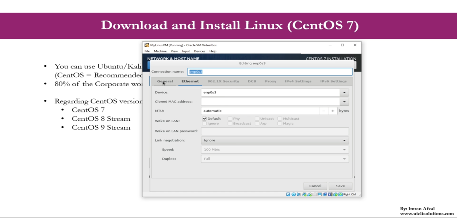 Download and Install Linux (CentOS 7)