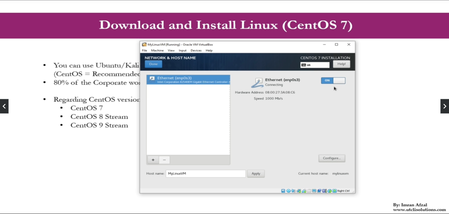 Download and Install Linux (CentOS 7)